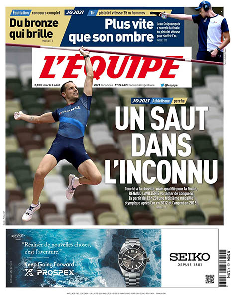 L’equipe du 03 Aout 2021